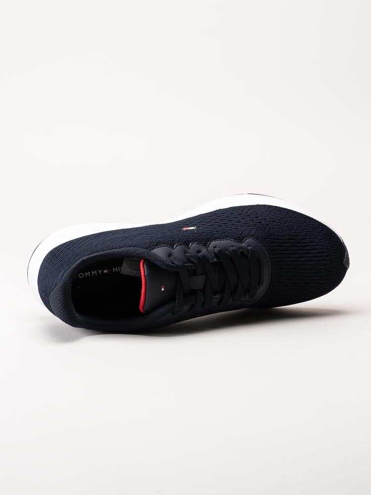 Tommy Hilfiger - Lightweigt Runner Knit Flag - Mörkblå sneakers i textil