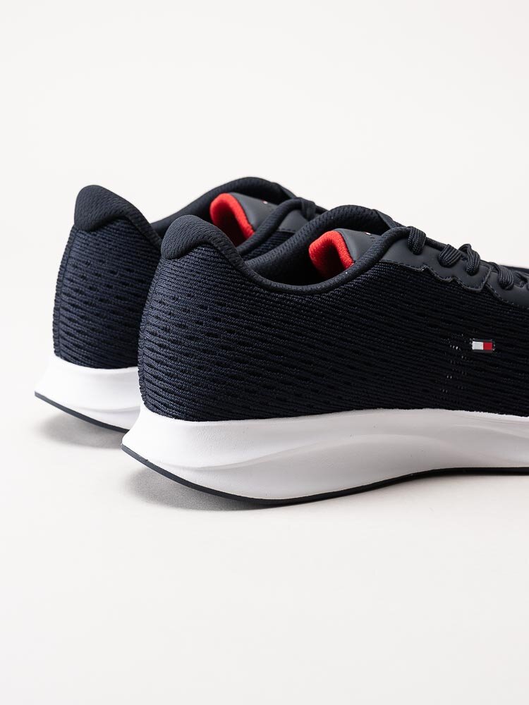 Tommy Hilfiger - Lightweigt Runner Knit Flag - Mörkblå sneakers i textil