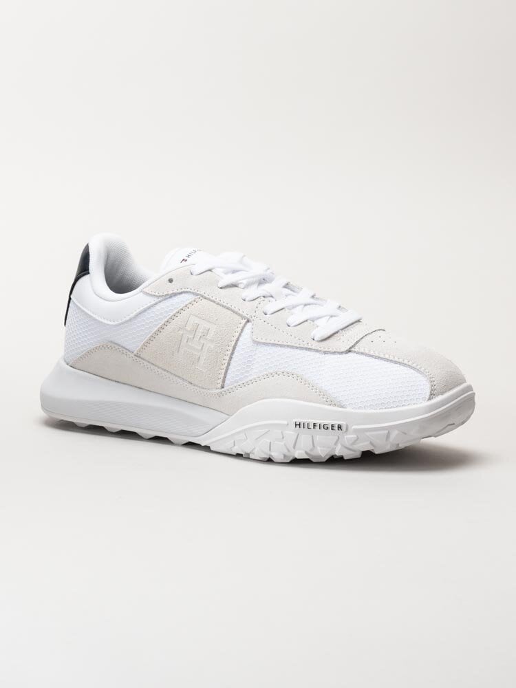 Tommy Hilfiger - Retro Modern Runner - Vita retrosneakers i mocka och textil