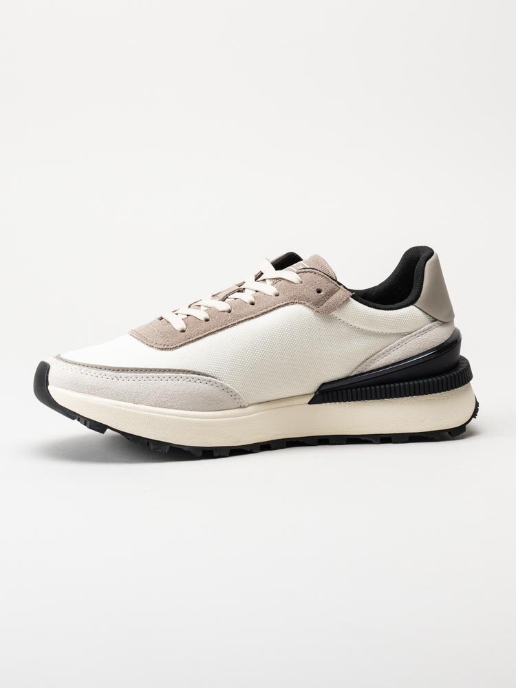 Tommy Hilfiger - Techn. Runner - Vita sneakers med beige och grå detaljer