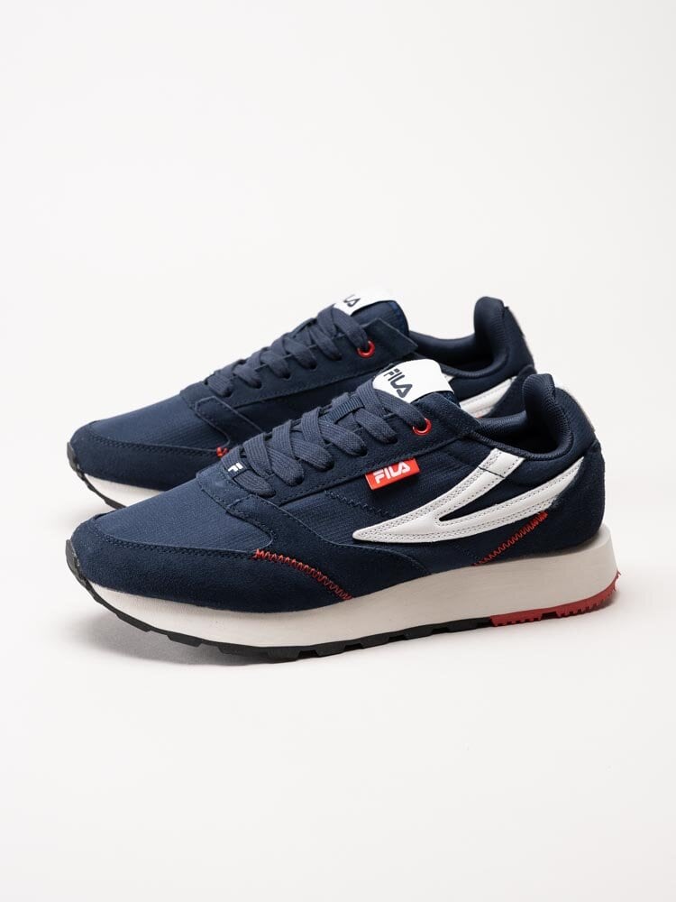 FILA - Run Formation - Marinblå retrosneakers i mocka