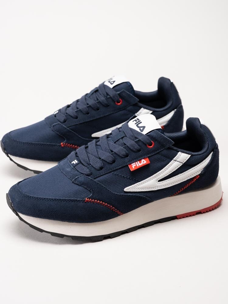 FILA - Run Formation - Marinblå retrosneakers i mocka