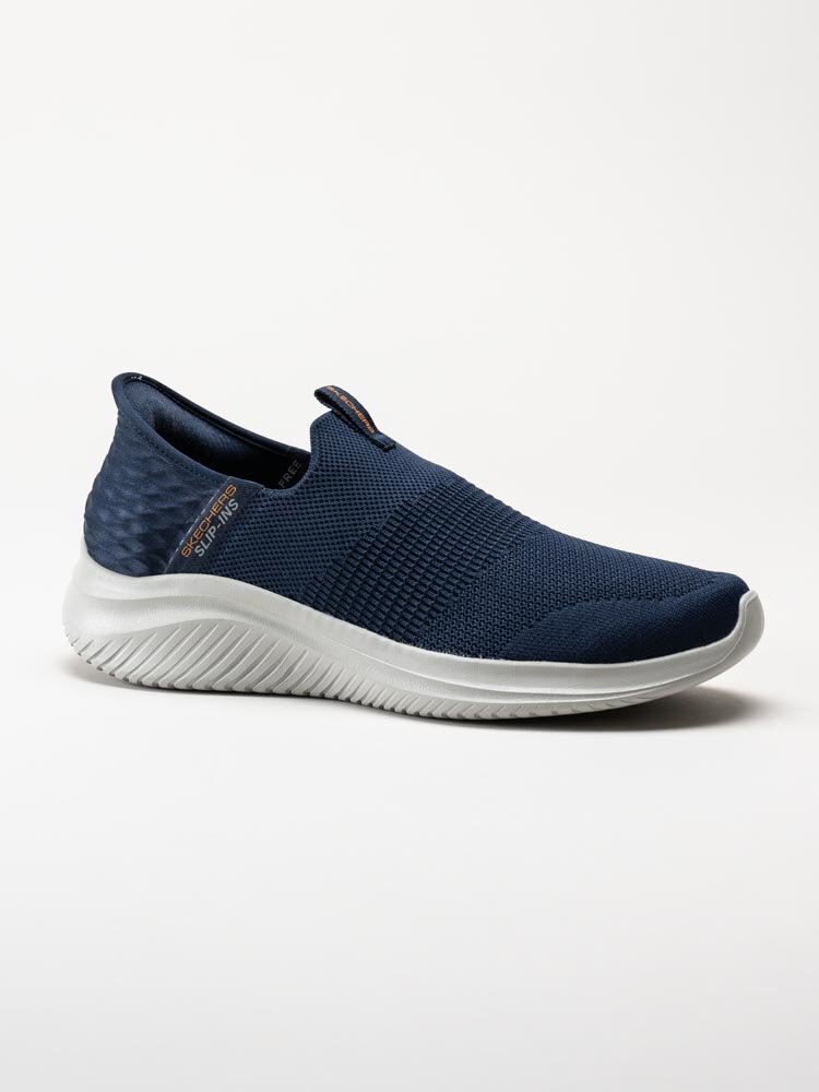 Skechers - Ultra Flex 3.0 - Mörkblå slip on sneakers i textil