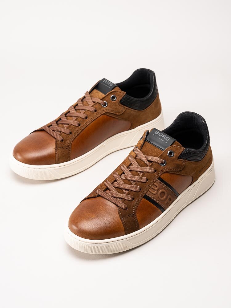 Björn Borg - SL400 CAS M - Bruna sneakers i skinn