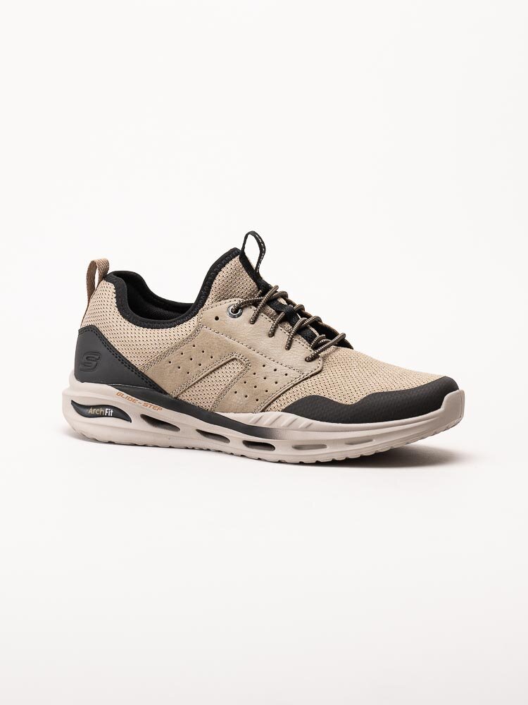 Skechers - Arch Fit Orvan Germain - Beige sportskor i textil