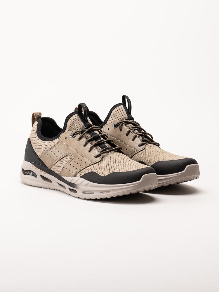 Skechers - Arch Fit Orvan Germain - Beige sportskor i textil