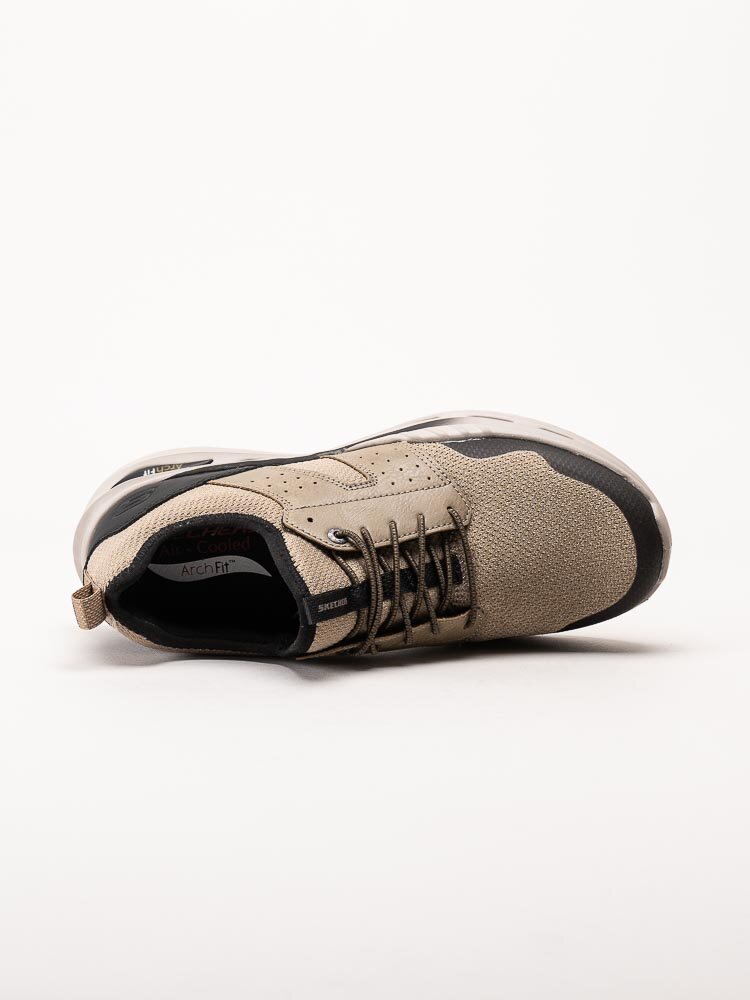 Skechers - Arch Fit Orvan Germain - Beige sportskor i textil