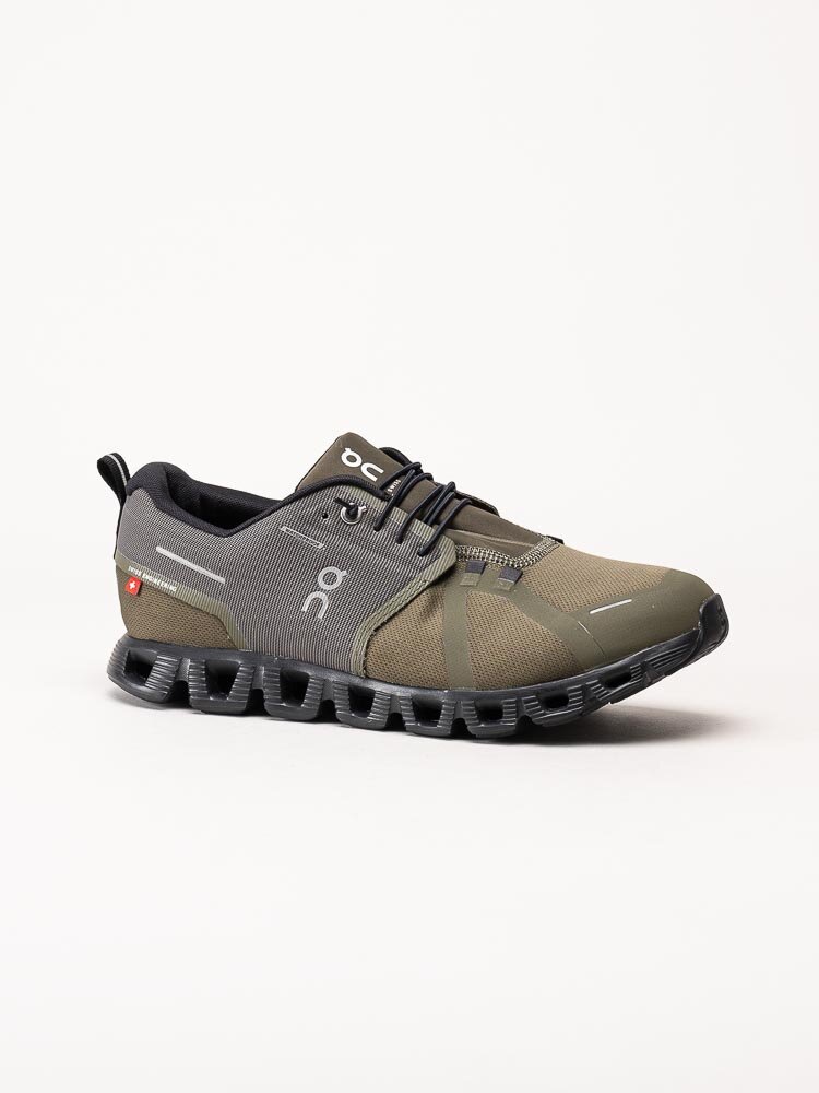 On - Cloud 5 Waterproof - Gröna sportiga sneakers i textil