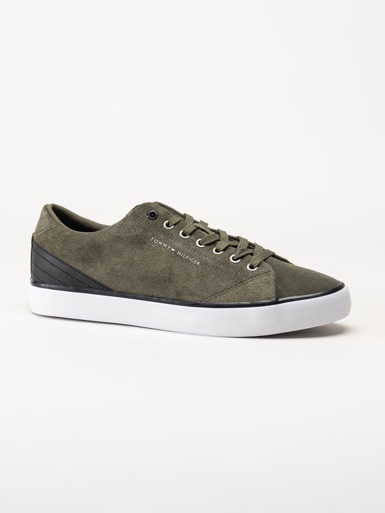 Tommy Hilfiger - Hi Vulc Core Low Suede - Gröna sneakers i mocka