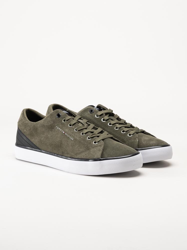 Tommy Hilfiger - Hi Vulc Core Low Suede - Gröna sneakers i mocka