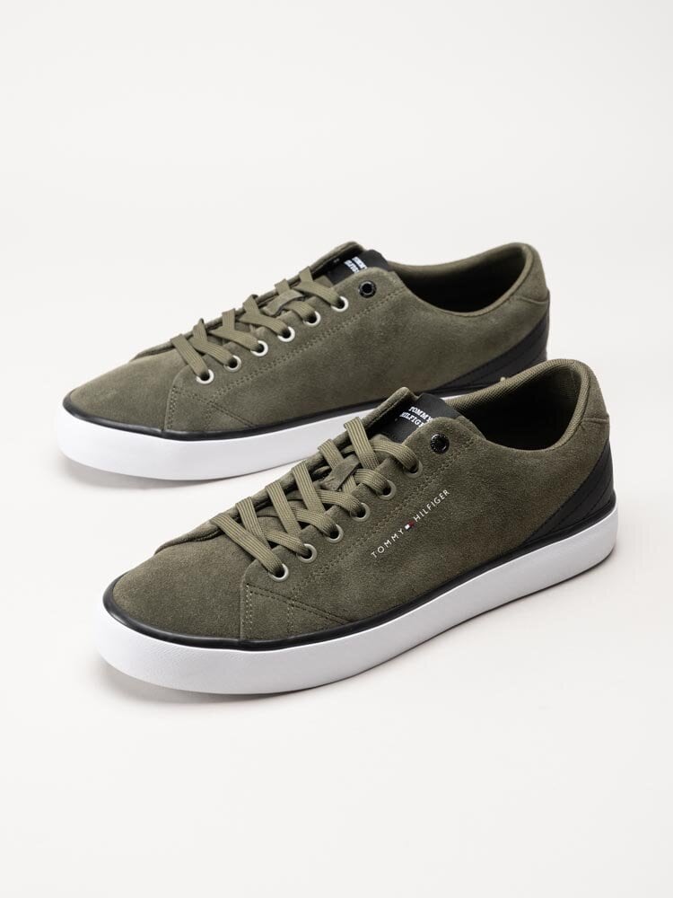 Tommy Hilfiger - Hi Vulc Core Low Suede - Gröna sneakers i mocka