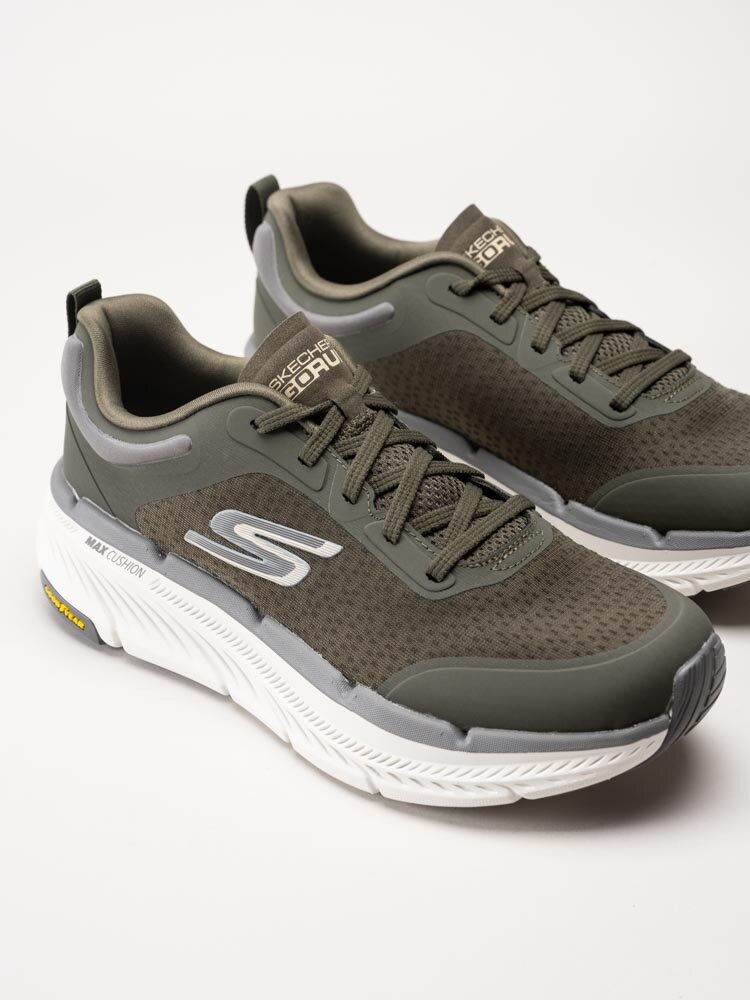 Skechers - Max Cushioning Premier 2.0 - Olivgröna löparskor i mesh