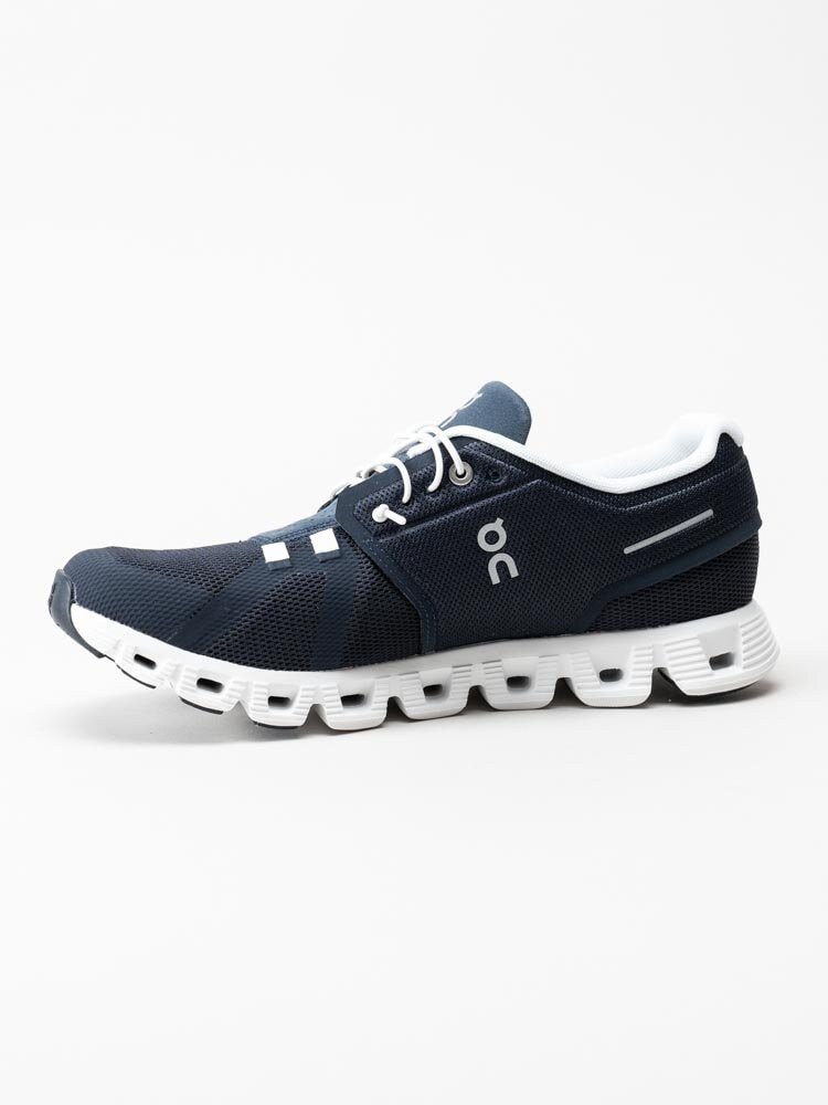 On - Cloud 5 - Marinblå sportiga sneakers i textil