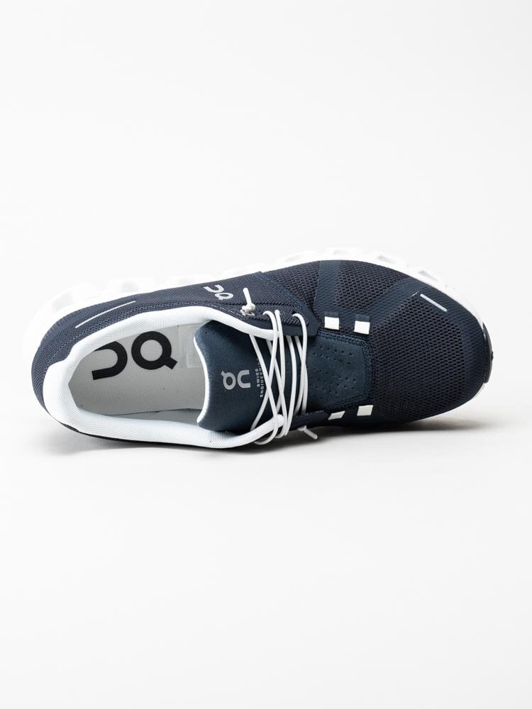 On - Cloud 5 - Marinblå sportiga sneakers i textil