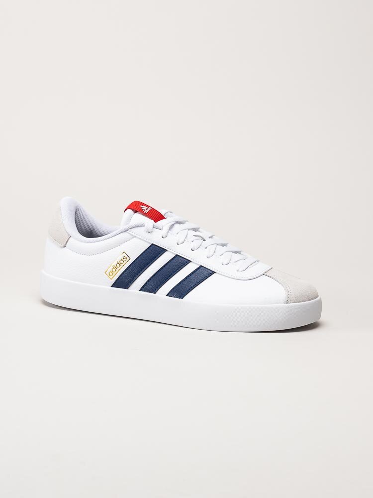 Adidas - VL Court 3.0 - Vita klassiska sneakers med blå stripes