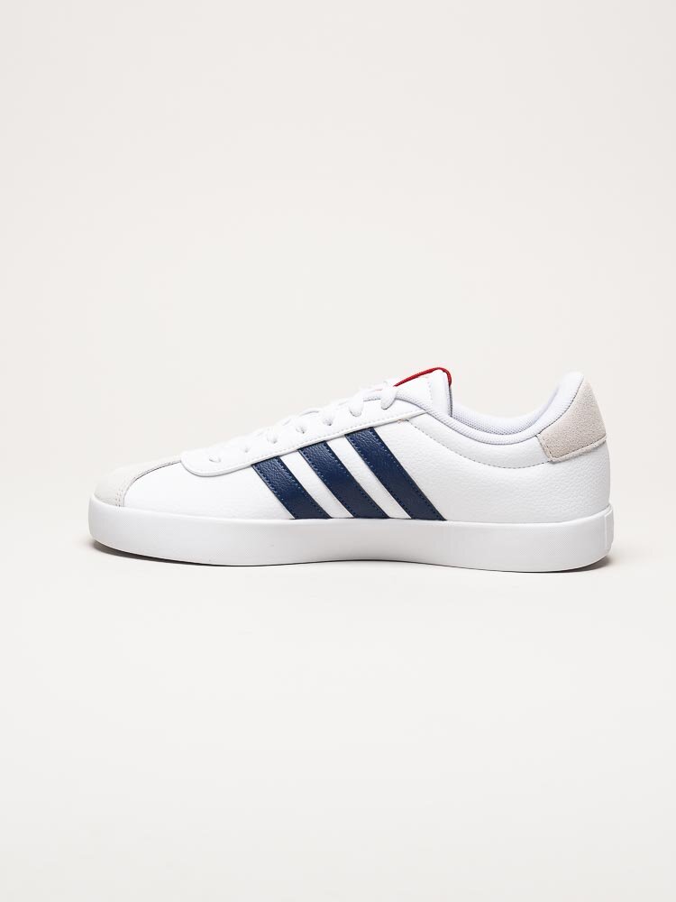 Adidas - VL Court 3.0 - Vita klassiska sneakers med blå stripes