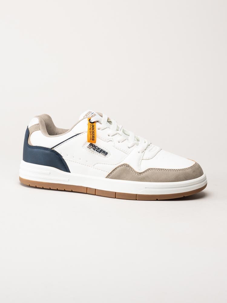 Dockers - Vita sneakers i skinnimitation