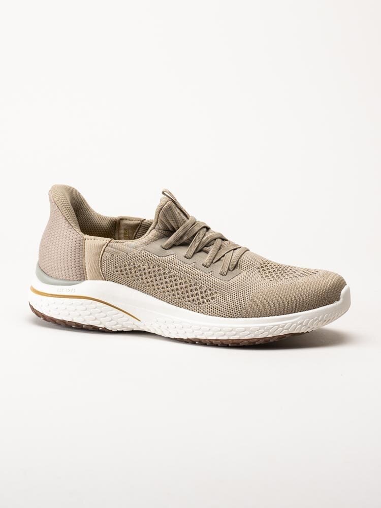 Dockers - Beige slip on sportskor i textil