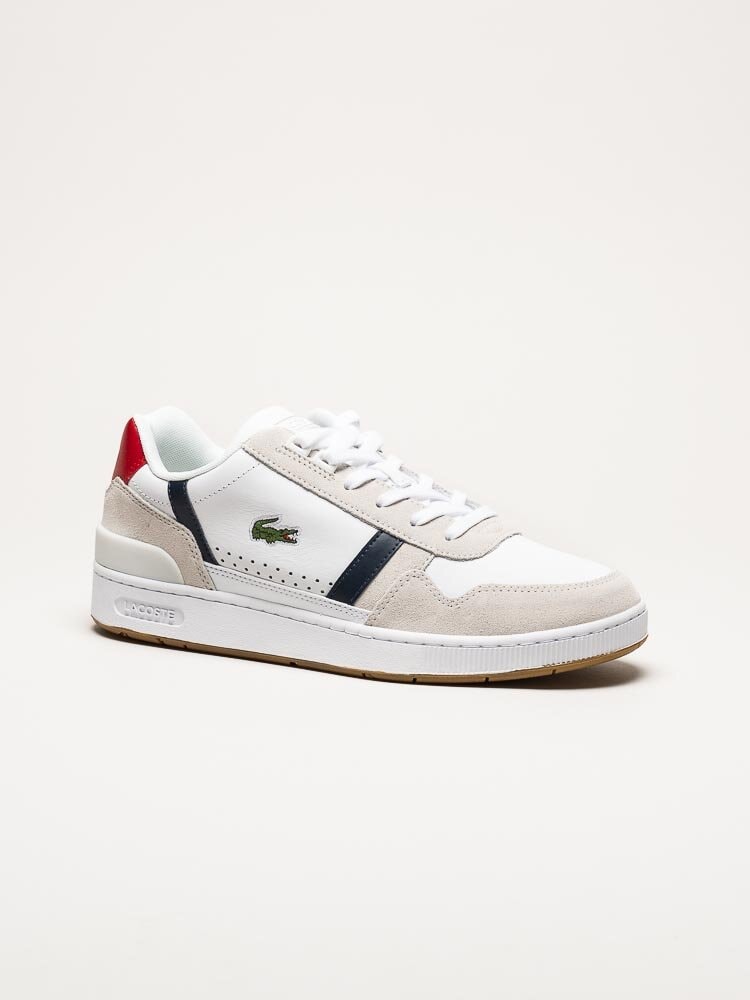 Lacoste - Vita sneakers i skinn och mocka