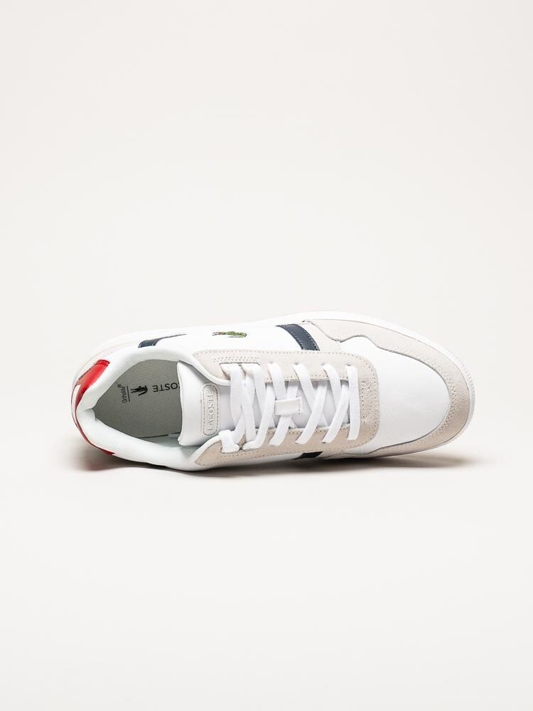 Lacoste - Vita sneakers i skinn och mocka