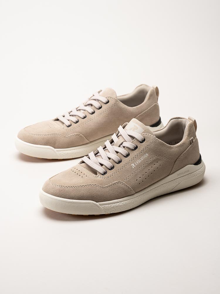 Rieker Evolution - Beige sneakers i mocka