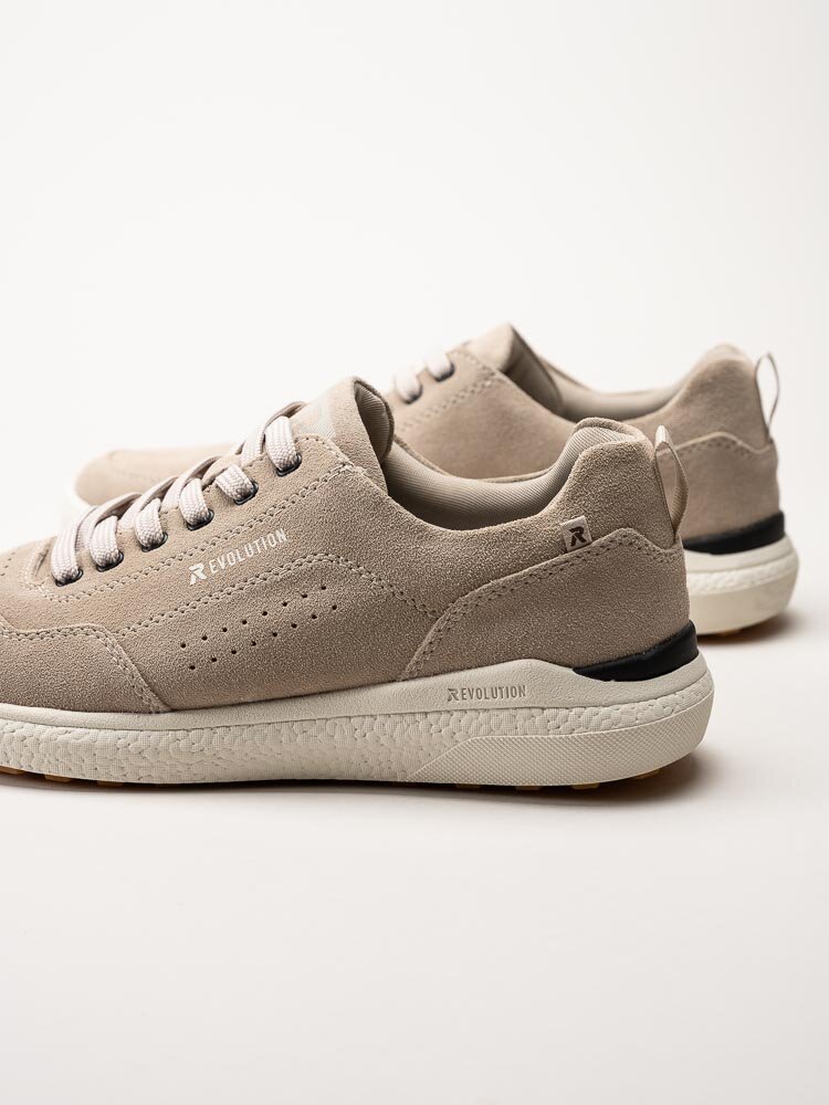 Rieker Evolution - Beige sneakers i mocka