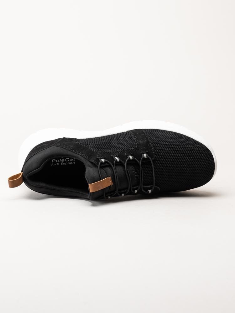 PoleCat - Arch New York - Svarta slip on skor i textil