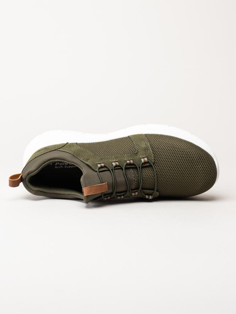 PoleCat - Arch New York - Gröna slip on skor i textil