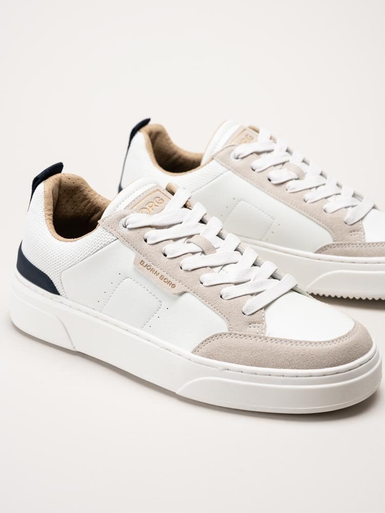 Björn Borg - T1930 Nyl M - Vita sneakers i skinnimitation