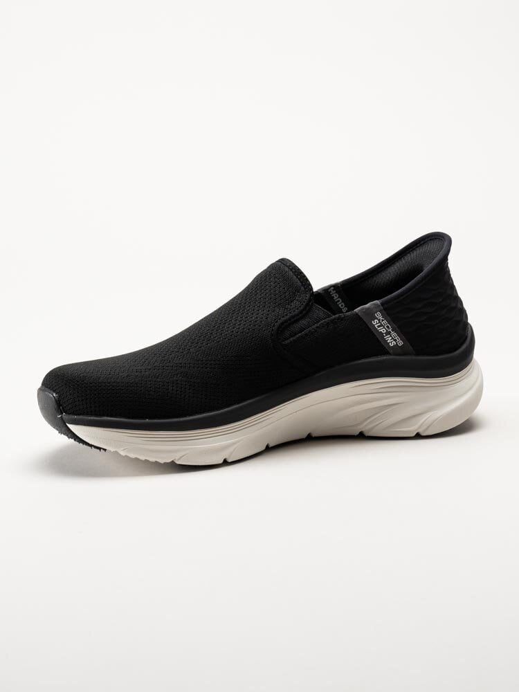 Skechers - D´Lux Walker Orford - Svarta slip-ins sneakers i textil