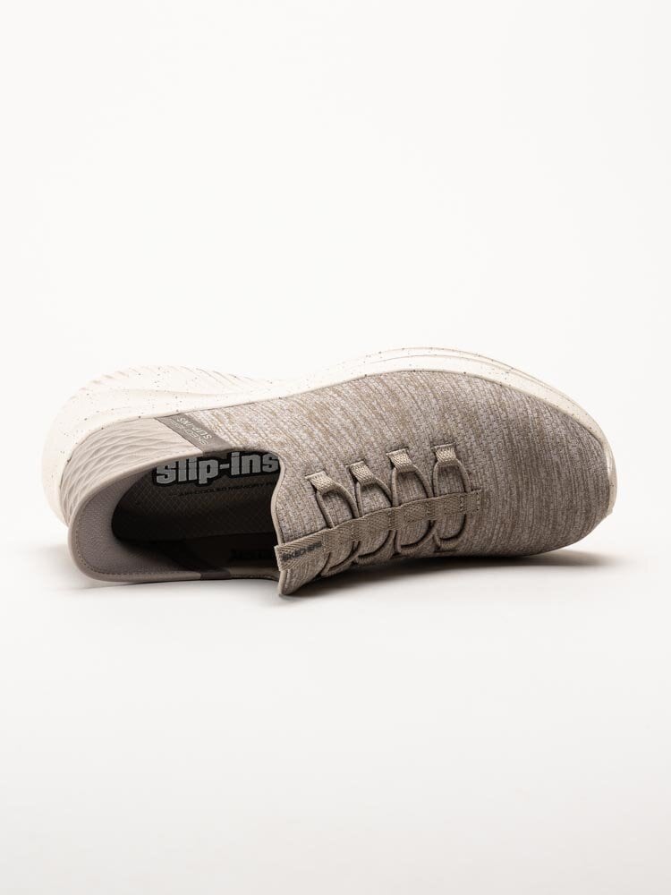 Skechers - Mens D´Lux Walker 2.0 - Beige slip-ins sneakers i textil