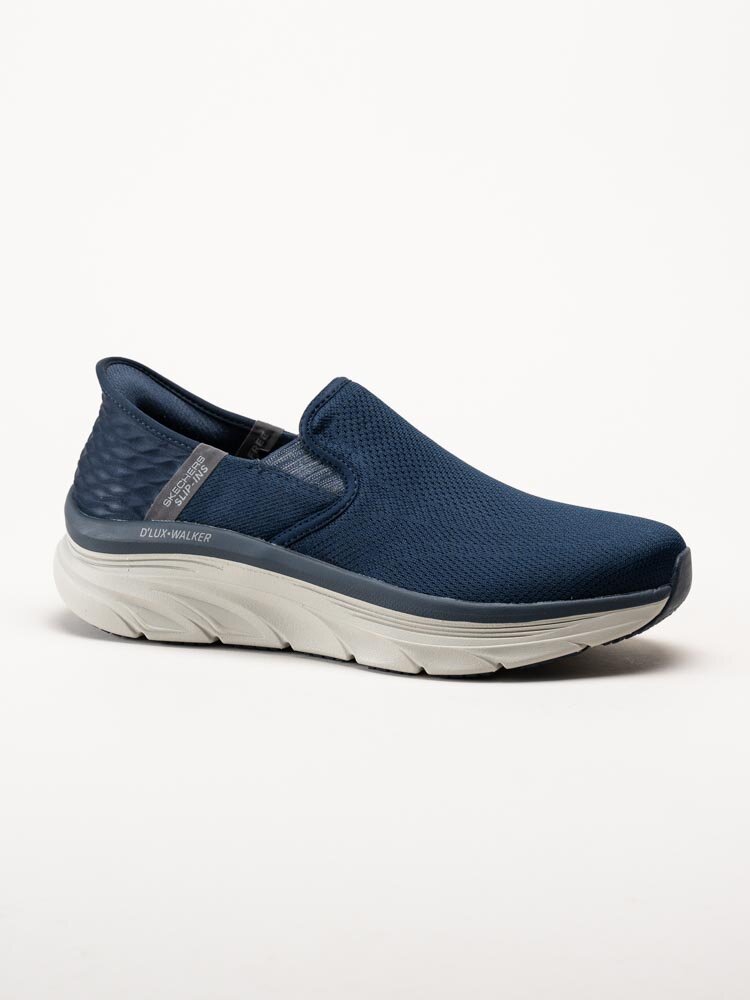 Skechers - Mens Dlux Walker Slip-Ins - Mörkblå slip-ins sneakers i textil