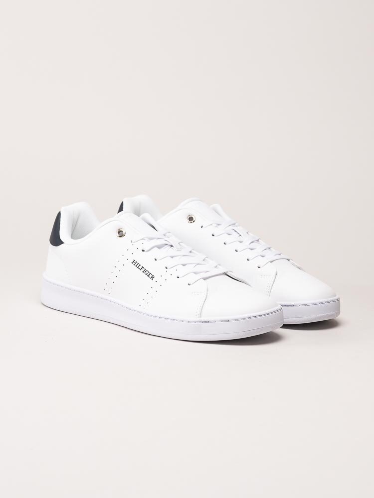 Tommy Hilfiger - TH Court Cup Lth - Vita sneakers i skinn