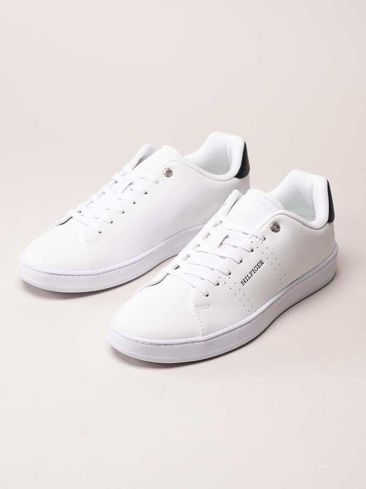 Tommy Hilfiger - TH Court Cup Lth - Vita sneakers i skinn