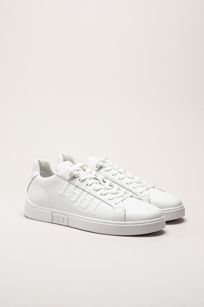 Replay - Polys M 1981 2 - Vita minimalistiska sneakers i skinn