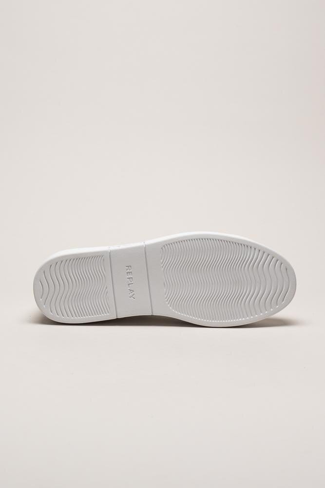 Replay - Polys M 1981 2 - Vita minimalistiska sneakers i skinn