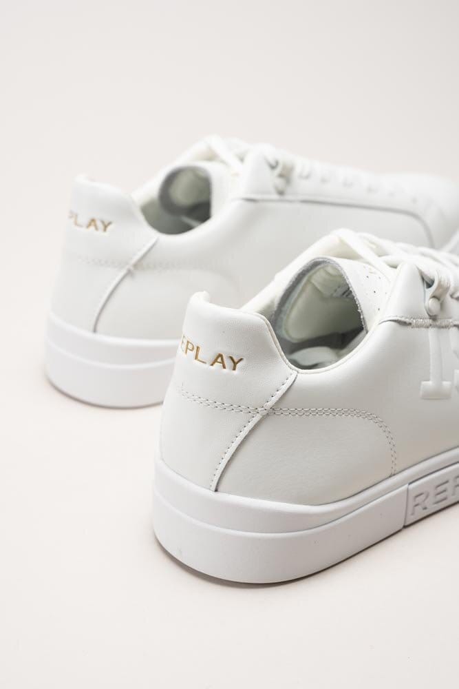 Replay - Polys M 1981 2 - Vita minimalistiska sneakers i skinn