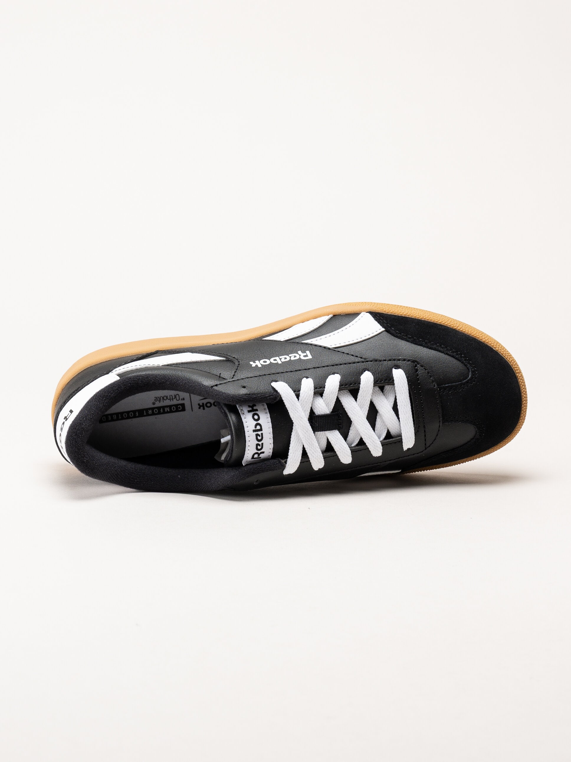 Reebok - Smash Edge S - Svarta sneakers i skinn och mocka