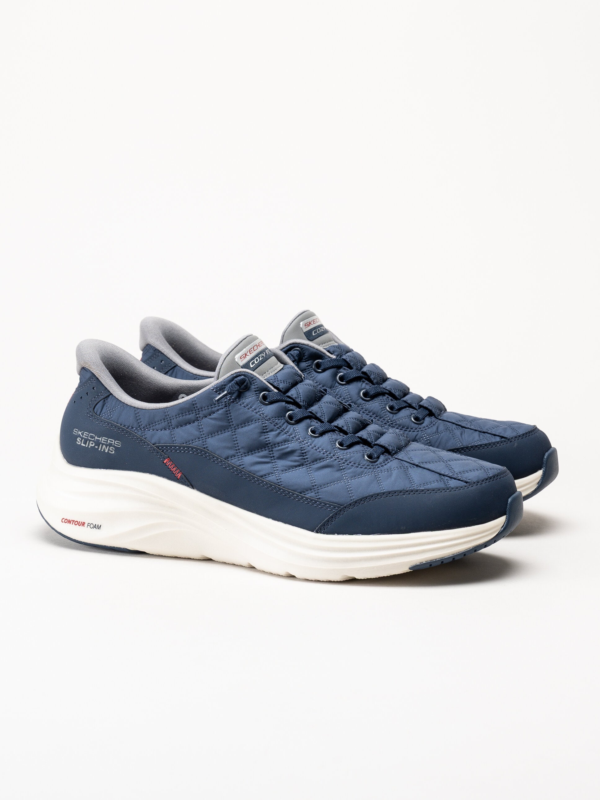 Skechers - Contour Foam - Marinblå slip-ins sneakers
