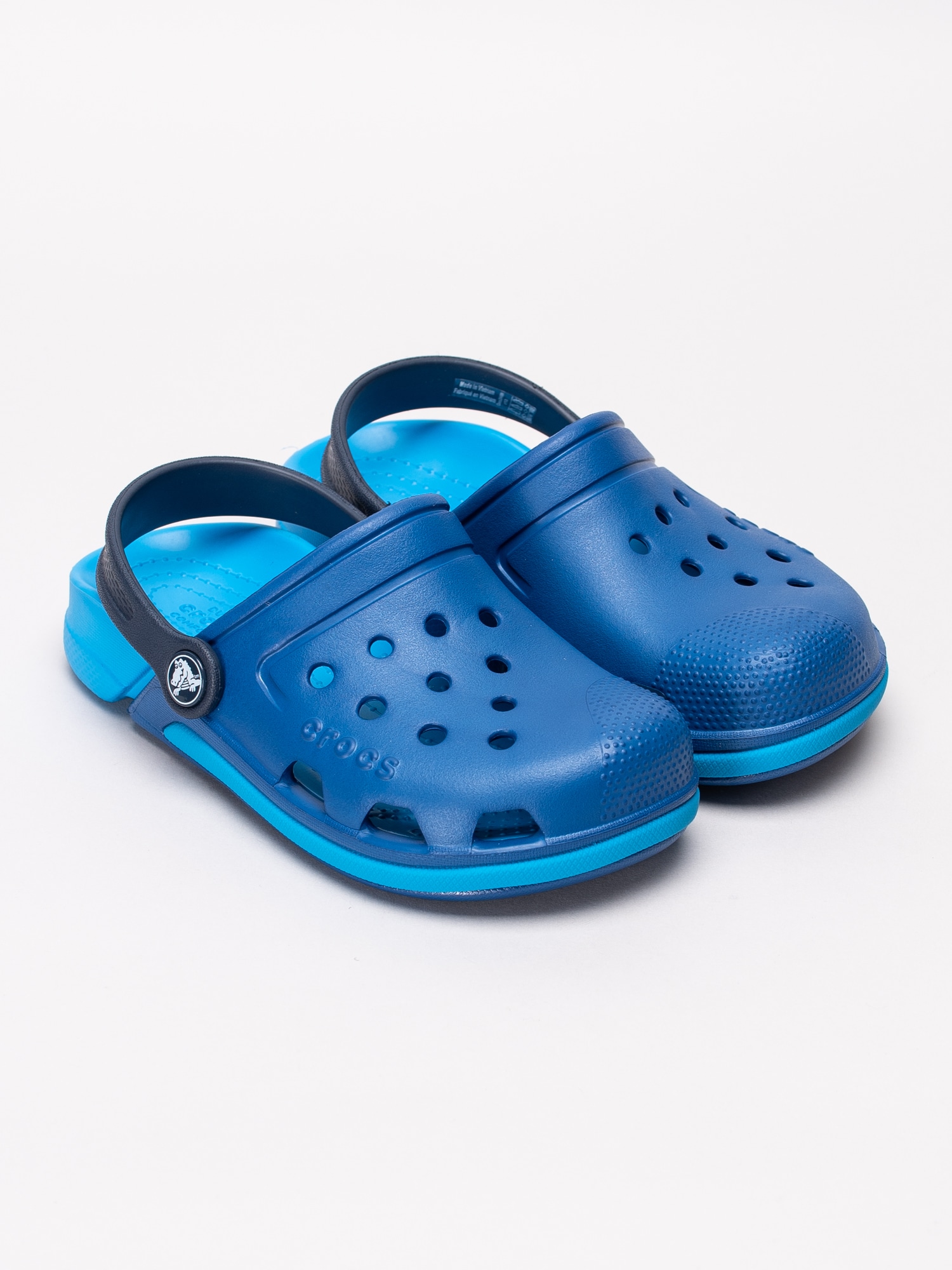 64191017 Crocs Electro III Clog K 204991-43L blå badtofflor med hälrem-3