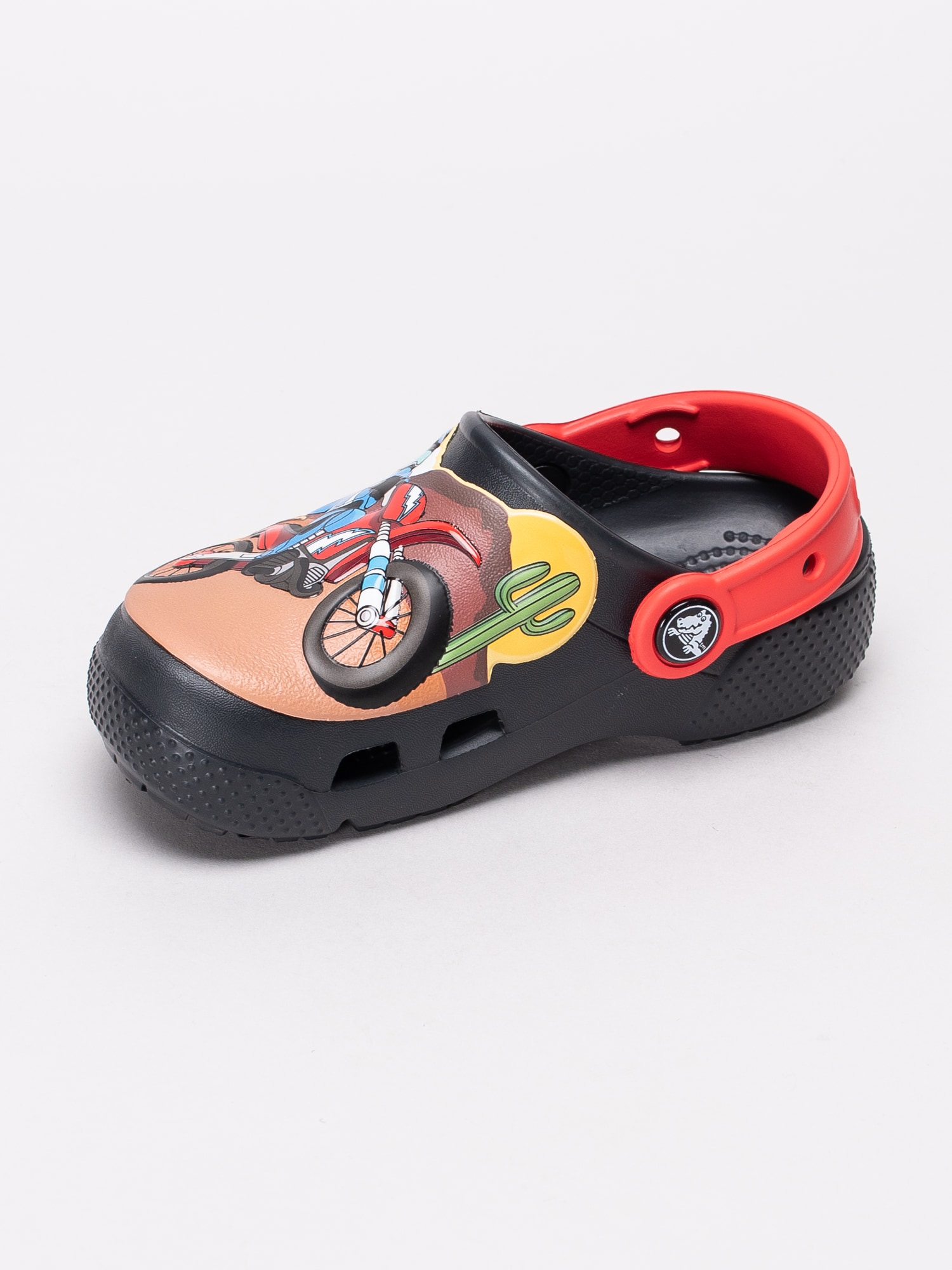 64191018 Crocs FunLab Motorsport Clog K 205518-001 svarta badtofflor med motorcyklar-2