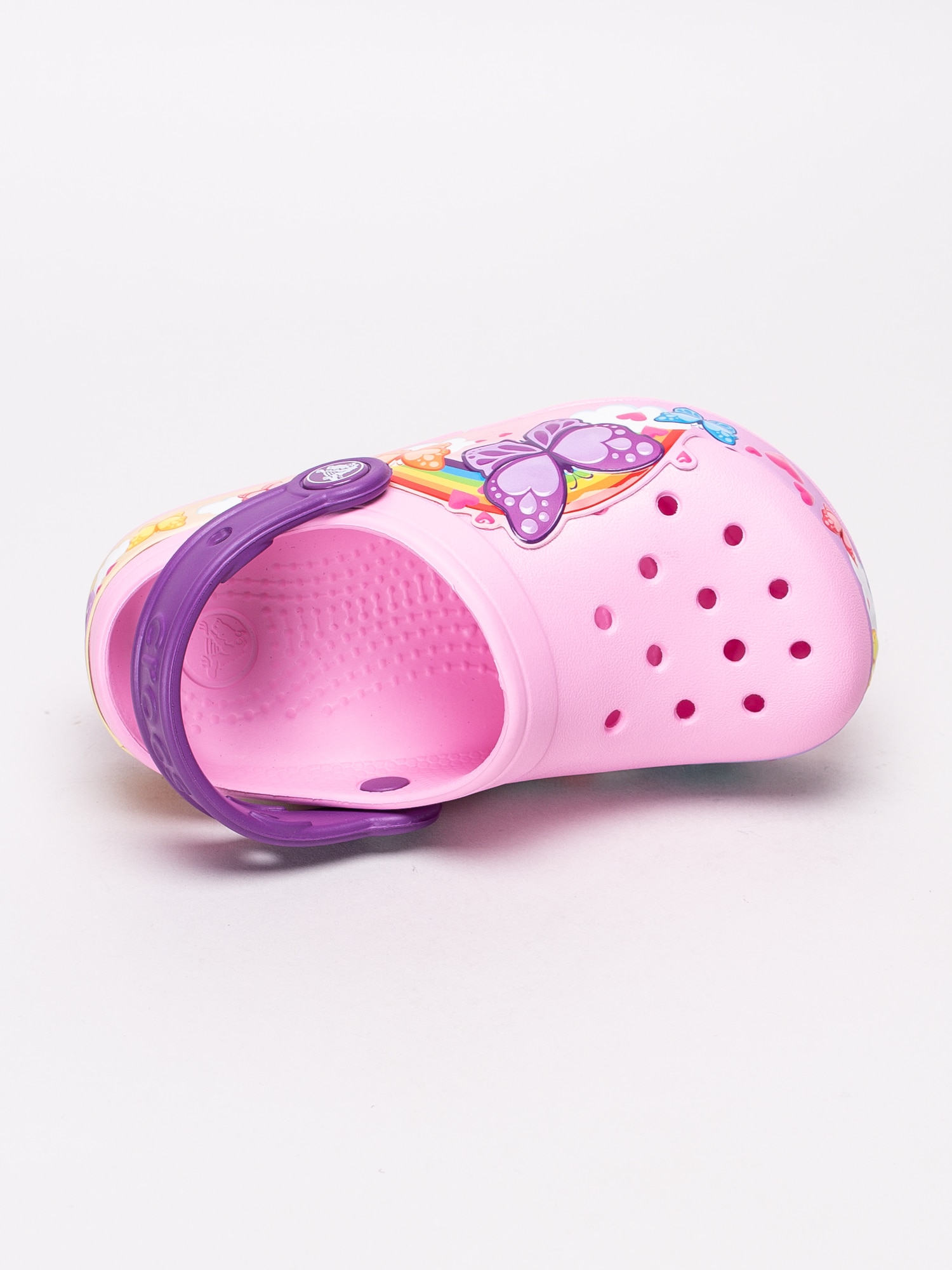 64191021 Crocs Fun Lab Butterfly Band Lights Clog K 205649-6I2 rosa foppatofflor med blinkade fjärilar-5