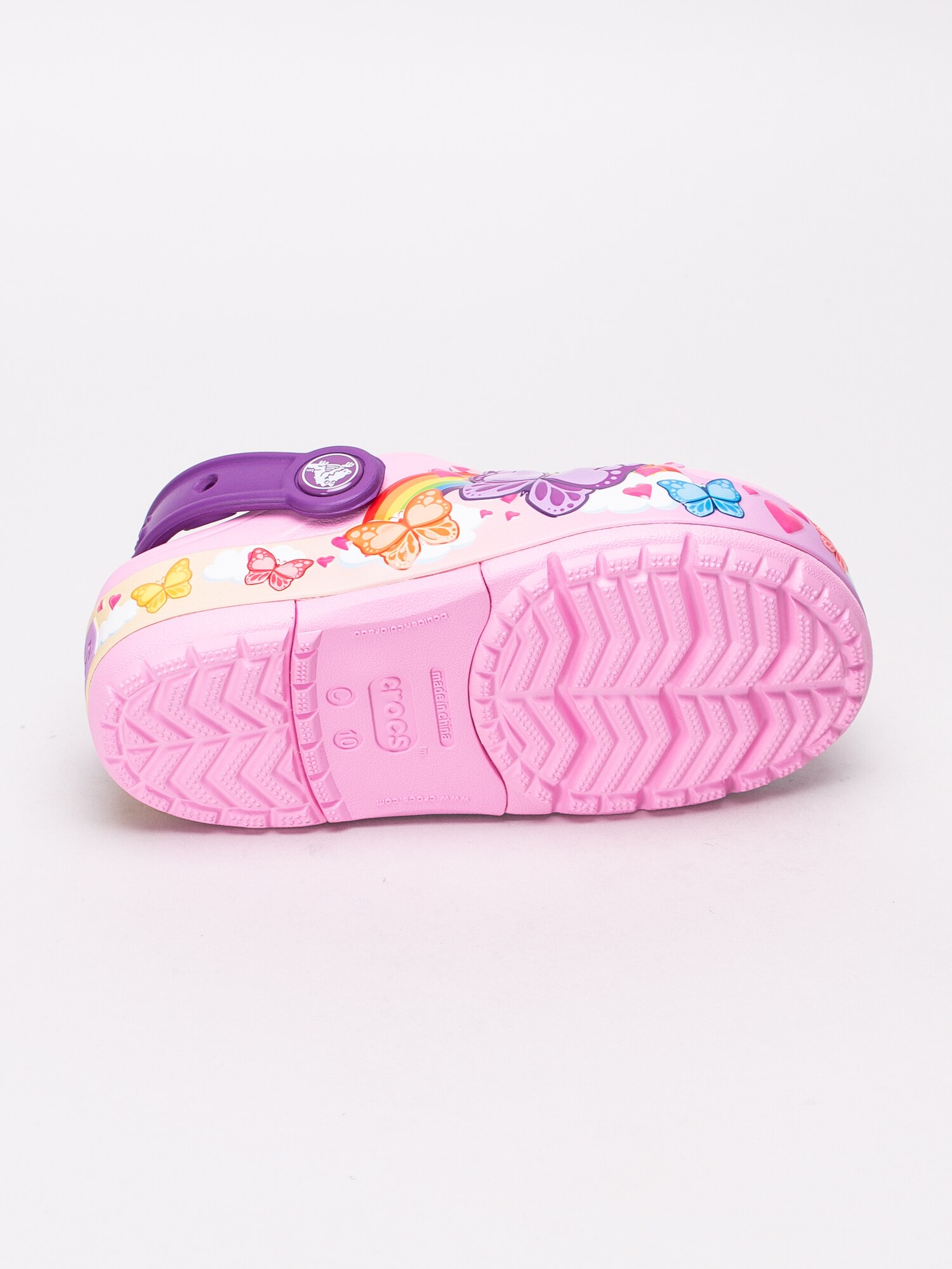 64191021 Crocs Fun Lab Butterfly Band Lights Clog K 205649-6I2 rosa foppatofflor med blinkade fjärilar-6