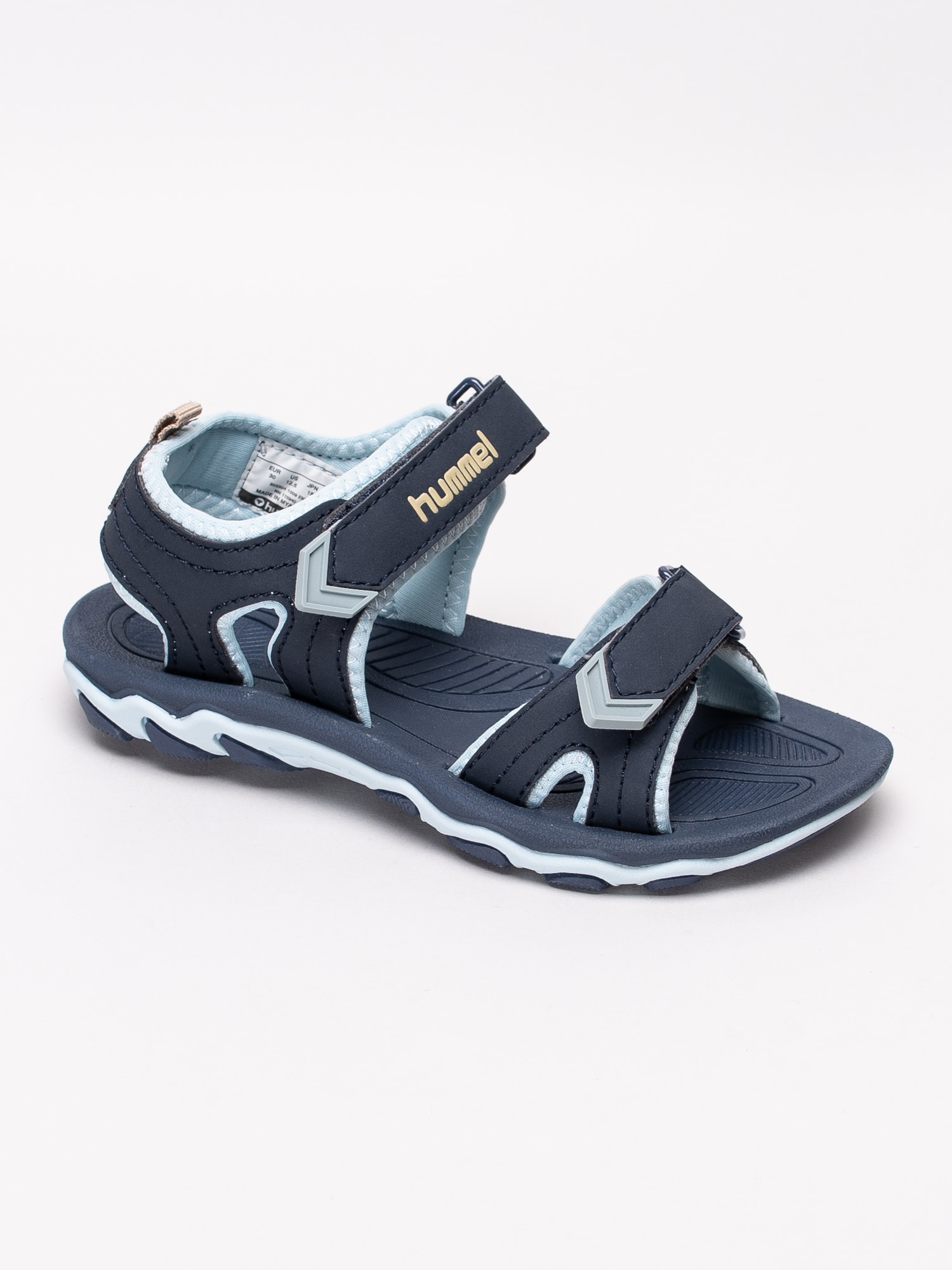 64191030 Hummel Sandal Sport Jr 203-304-1009 mörkblå remsandaler med kardborre-1