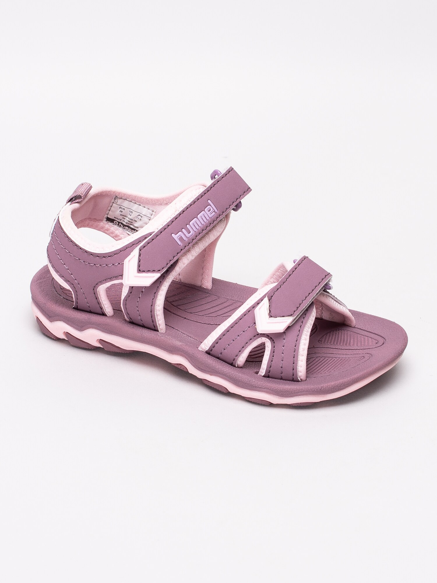 64191031 Hummel Sandal Sport Jr 203-304-8382 lila remsandaler med kardborre-1