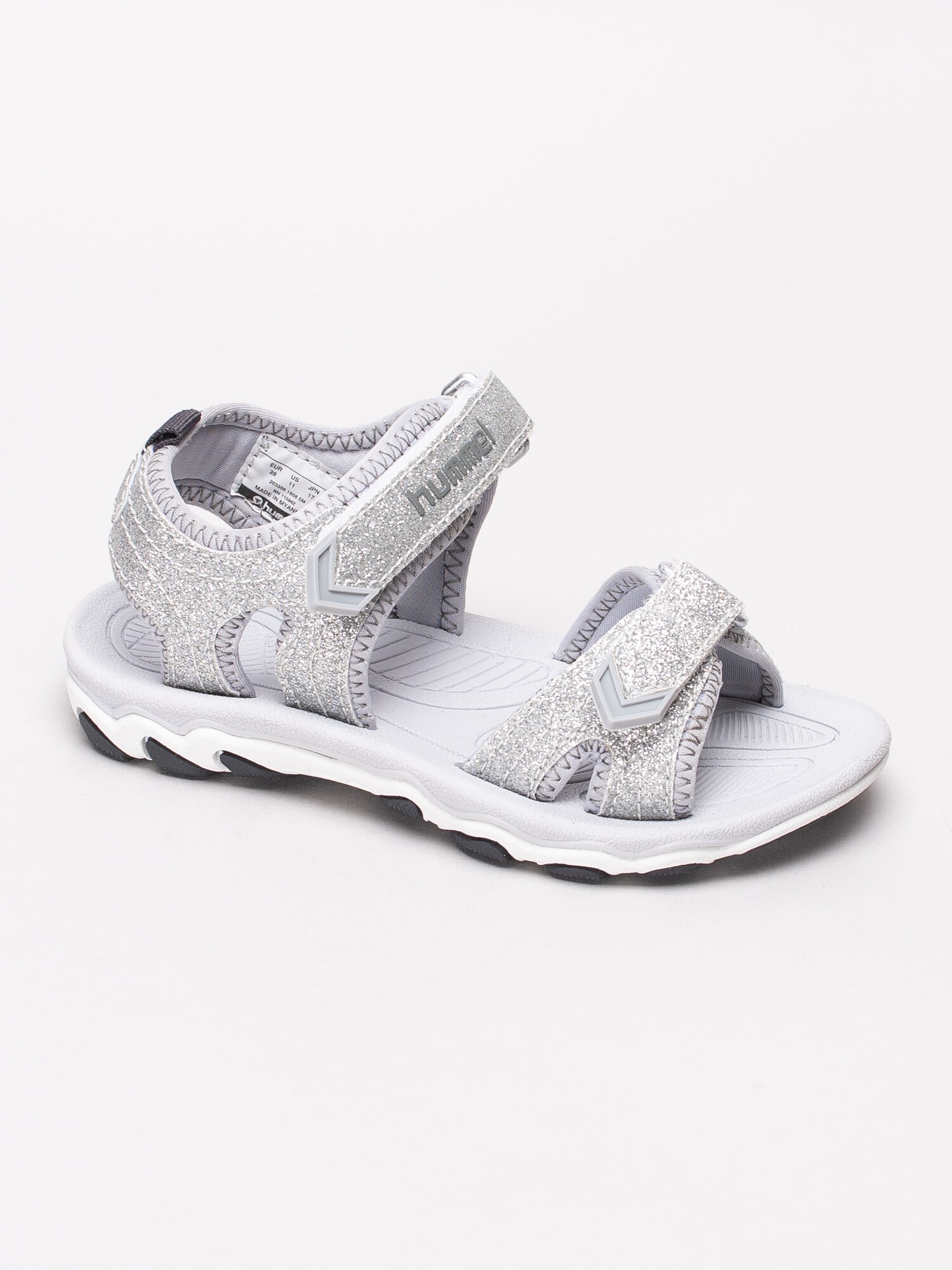 64191032 Hummel Sandal Glitter Jr 203-306-1508 silver glittriga sportiga barnsandaler-1