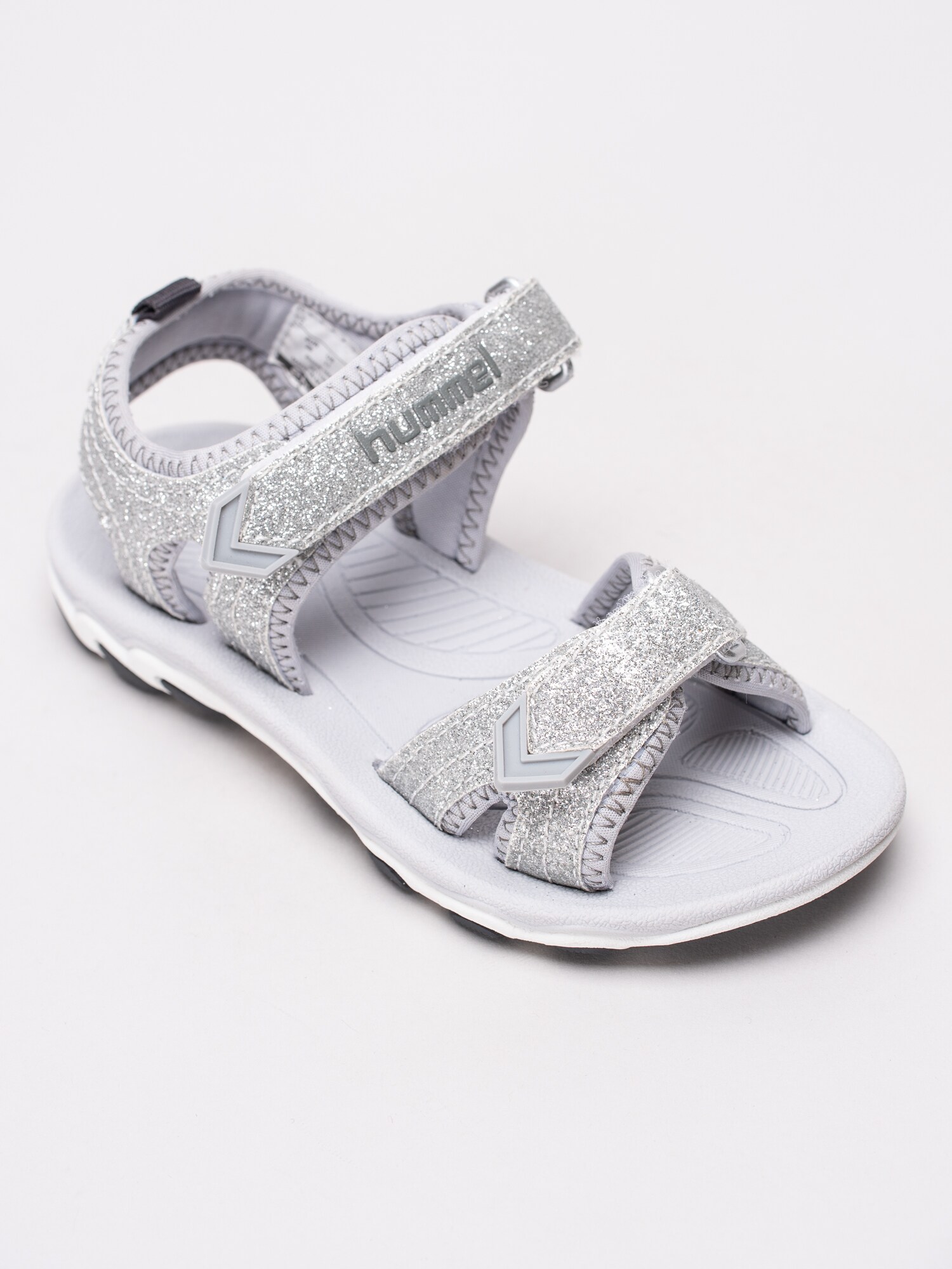 64191032 Hummel Sandal Glitter Jr 203-306-1508 silver glittriga sportiga barnsandaler-6