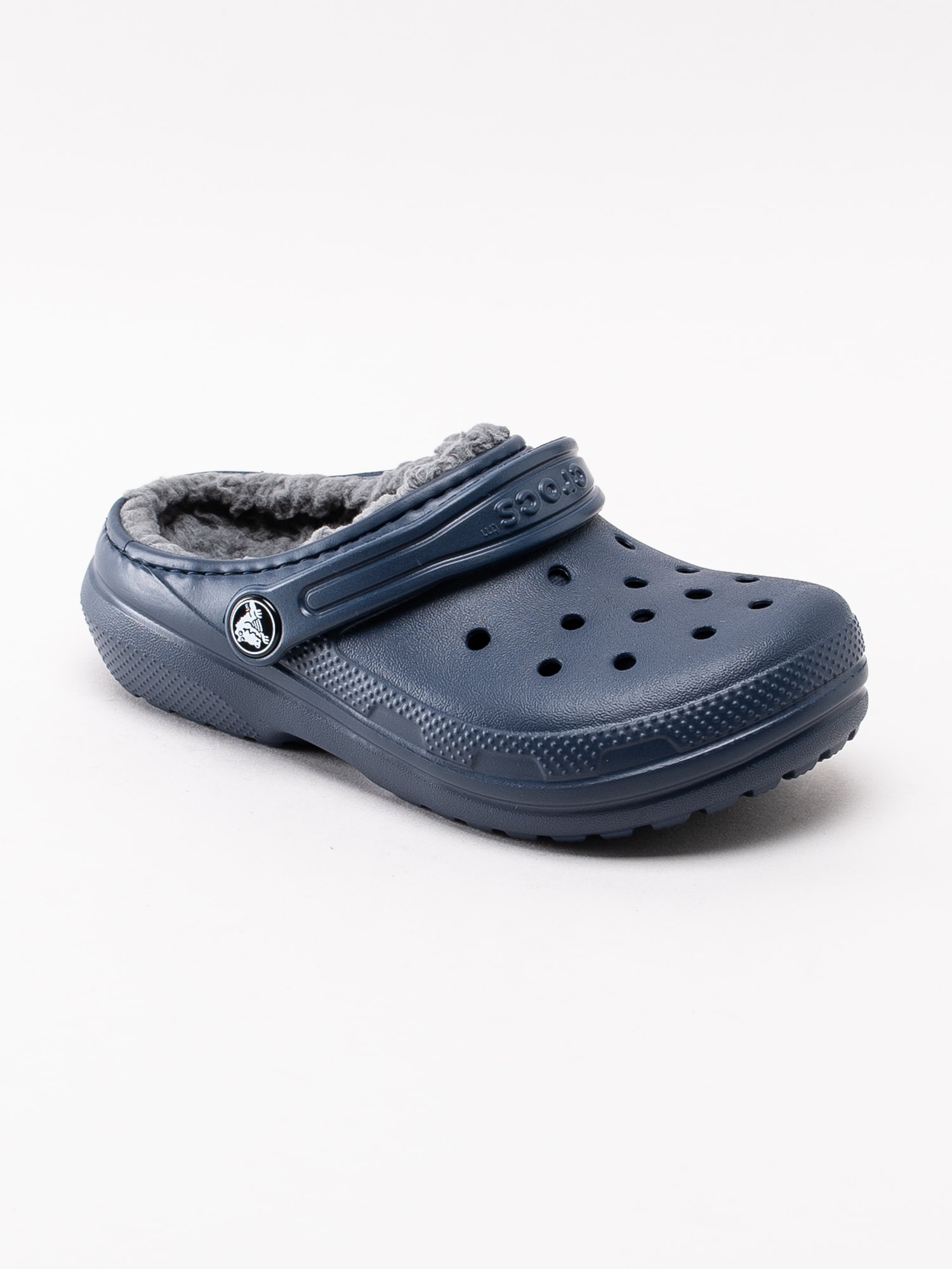 64193001 Crocs Classic Lined Clog K 203506-459 mörkblå fuskpäls fodrade tofflor till barn-1