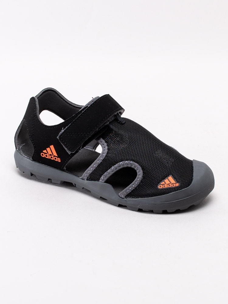 64201001 Adidas Captain Toey Kids EF2241 Svarta sandalskor med kardborreknäppning-1