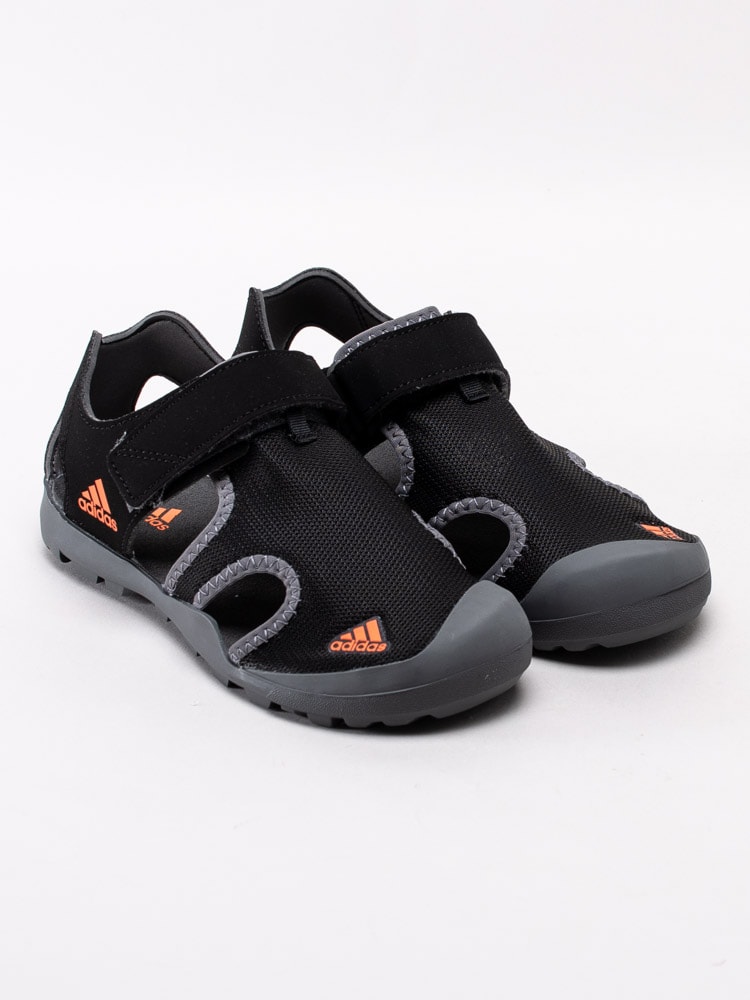 64201001 Adidas Captain Toey Kids EF2241 Svarta sandalskor med kardborreknäppning-3